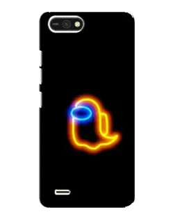 Чехол для TECNO POP 2F с картинкой «Among Us неоновое сияние»