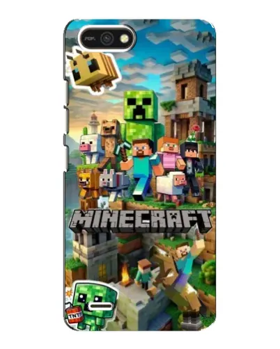 Чехол для TECNO POP 2F с картинкой «Замок Minecraft»