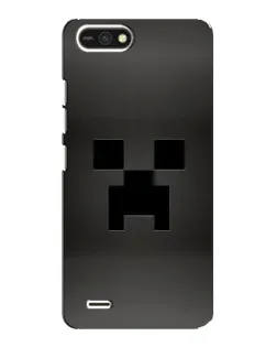 Чехол для TECNO POP 2F с картинкой «Черный крипер градиент»