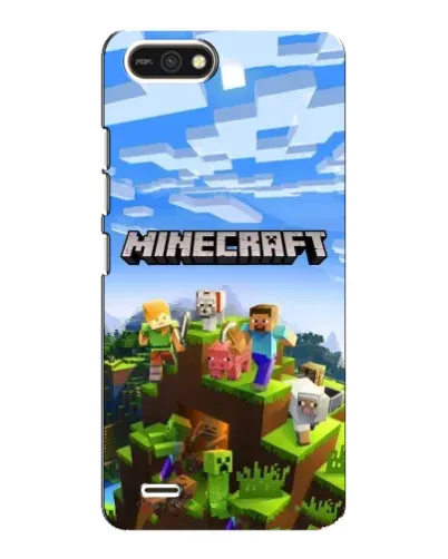 Чехол для TECNO POP 2F с картинкой «Minecraft классический мир»