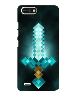 Чехол для TECNO POP 2F с картинкой «Алмазный меч неон»