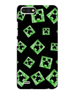 Чехол для TECNO POP 2F с картинкой «Паттерн с криперами»