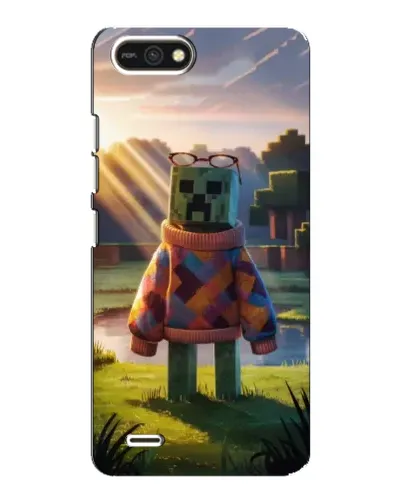 Чехол для TECNO POP 2F с картинкой «Крипер в свитере»
