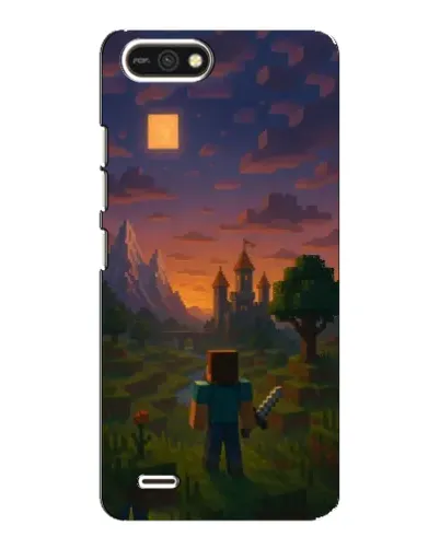Чехол для TECNO POP 2F с картинкой «Стив у башни»