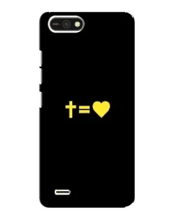 Чехол для TECNO POP 2F с картинкой «Сердце и Крест»
