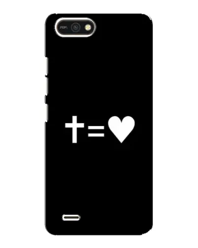 Чехол для TECNO POP 2F с картинкой «Крест и Сердце»