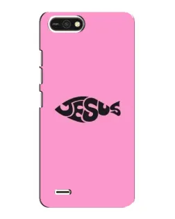 Чехол для TECNO POP 2F с картинкой «Розовый символ  Jesus»