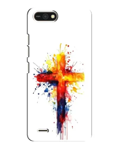Чехол для TECNO POP 2F с картинкой «Акварельный крест»