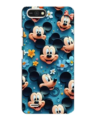Чехол для TECNO POP 2F с картинкой «Паттерн Микки и Минни»