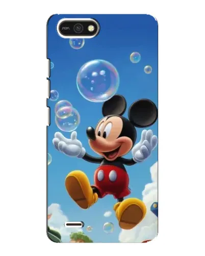Чехол для TECNO POP 2F с картинкой «Mickey и мыльные пузыри»