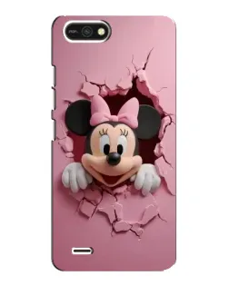 Чехол для TECNO POP 2F с картинкой «Минни сквозь стену»