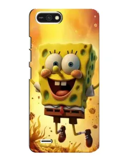 Чехол для TECNO POP 2F с картинкой «Губка Боб прыгает»