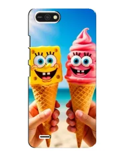 Чехол для TECNO POP 2F с картинкой «Спанч Боб мороженое»