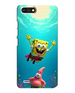 Чехол для TECNO POP 2F с картинкой «Спанч Боб под водой»