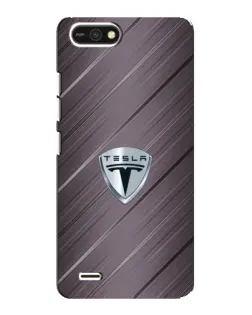 Чехол для TECNO POP 2F с картинкой «Металлическая текстура Tesla»