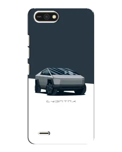 Чехол для TECNO POP 2F с картинкой «Серебристый Cybertruck Tesla»