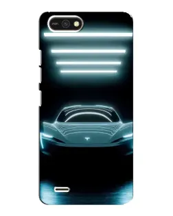 Чехол для TECNO POP 2F с картинкой «Tesla в неоне»