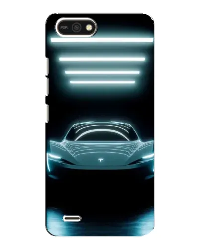 Чехол для TECNO POP 2F с картинкой «Tesla в неоне»