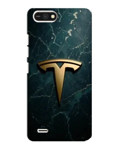 Чехол для TECNO POP 2F с картинкой «Мраморная Tesla Gold»