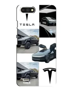 Чехол для TECNO POP 2F с картинкой «Коллаж Cybertruck Tesla»