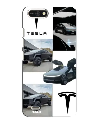 Чехол для TECNO POP 2F с картинкой «Коллаж Cybertruck Tesla»