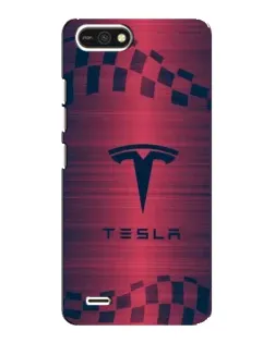 Чехол для TECNO POP 2F с картинкой «Тесла красный карбон»