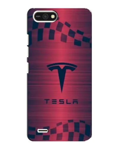 Чехол для TECNO POP 2F с картинкой «Тесла красный карбон»