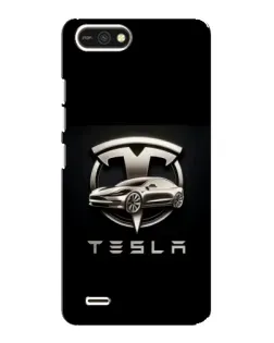 Чехол для TECNO POP 2F с картинкой «Tesla — серебристое авто»