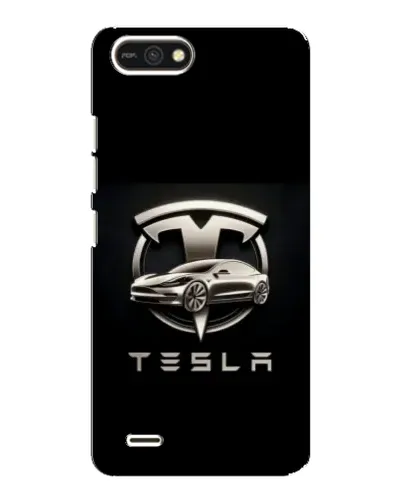 Чехол для TECNO POP 2F с картинкой «Tesla — серебристое авто»