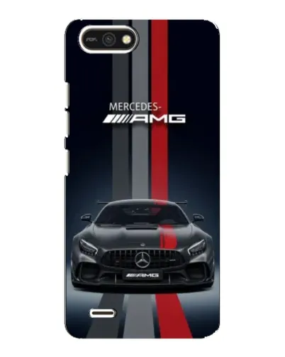Чехол для TECNO POP 2F с картинкой «Mercedes — белый карбон»