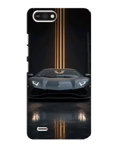 Чехол для TECNO POP 2F с картинкой «Lamborghini золотые линии»