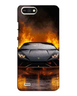Чехол для TECNO POP 2F с картинкой «Lamborghini в огне»