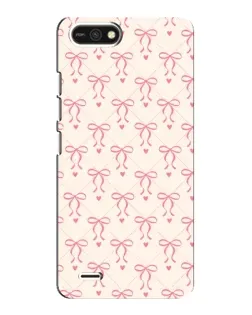 Чехол для TECNO POP 2F с картинкой «Розовые бантики Coquette»