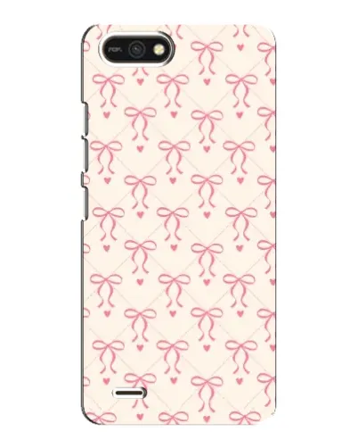Чехол для TECNO POP 2F с картинкой «Розовые бантики Coquette»