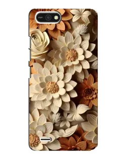 Чехол для TECNO POP 2F с картинкой «Бежевый флористический декор» Чехол для TECNO POP 2F с картинкой «Бежевый флористический декор»
