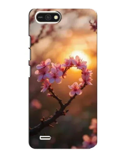 Чехол для TECNO POP 2F с картинкой «Розовый цвет сердце на фоне заката» Чехол для TECNO POP 2F с картинкой «Розовый цвет сердце на фоне заката»