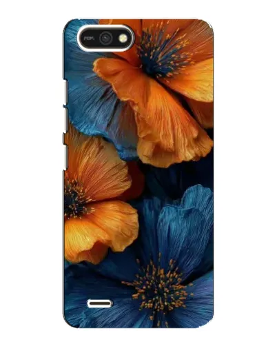 Чехол для TECNO POP 2F с картинкой «Яркая сине-оранжевая флора» Чехол для TECNO POP 2F с картинкой «Яркая сине-оранжевая флора»