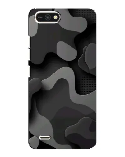 Чехол для TECNO POP 2F с картинкой «Темный абстрактный камуфляж»