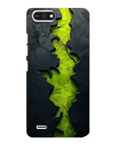 Чехол для TECNO POP 2F с картинкой «Салатовый разлом скалы»