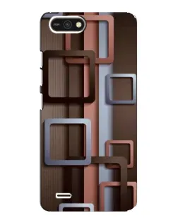 Чехол для TECNO POP 2F с картинкой «Коричневые объемные квадраты» Чехол для TECNO POP 2F с картинкой «Коричневые объемные квадраты»