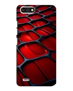 Чехол для TECNO POP 2F с картинкой «Красная глянцевая сетка»