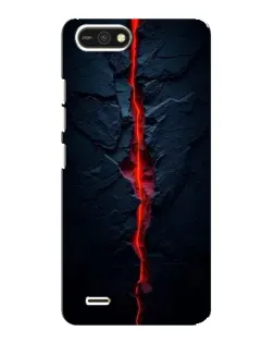 Чехол для TECNO POP 2F с картинкой «Kрасная лавовая трещина»