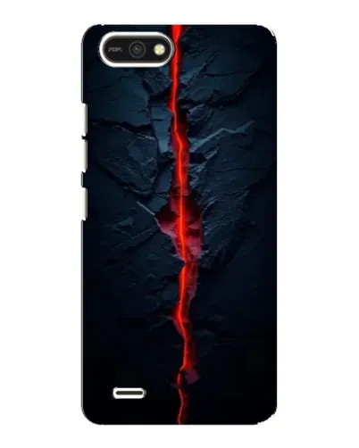 Чехол для TECNO POP 2F с картинкой «Kрасная лавовая трещина»