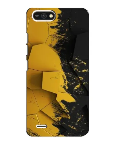 Чехол для TECNO POP 2F с картинкой «Золотые осколки геометрии»