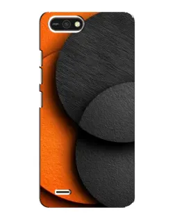 Чехол для TECNO POP 2F с картинкой «Геометрия оранжевых кругов»