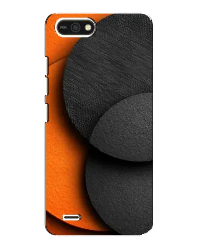 Чехол для TECNO POP 2F с картинкой «Геометрия оранжевых кругов»