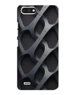 Чехол для TECNO POP 2F с картинкой «Объемное серое плетение»