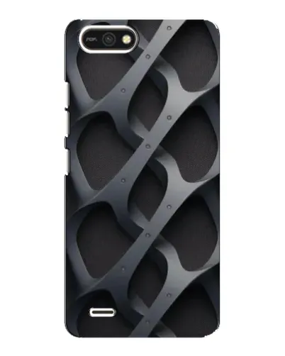 Чехол для TECNO POP 2F с картинкой «Объемное серое плетение»