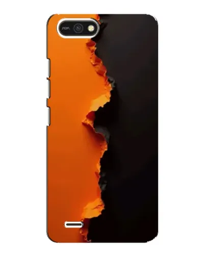 Чехол для TECNO POP 2F с картинкой «Оранжевый разлом»