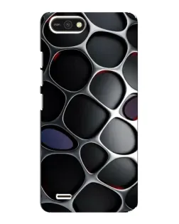 Чехол для TECNO POP 2F с картинкой «Объемная темная решетка»
